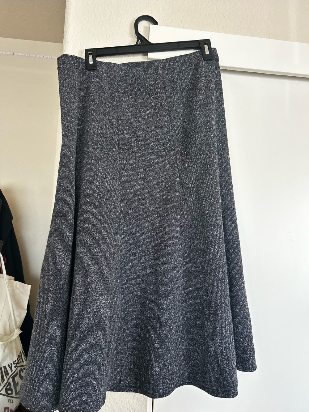 Emma James Charcoal Textured A-Line Skirt